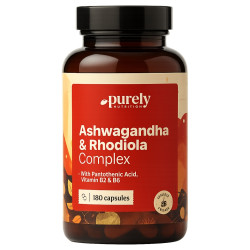 Ashwagandha & Rhodiola Complex – 180 cápsulas | Purely Nutrition