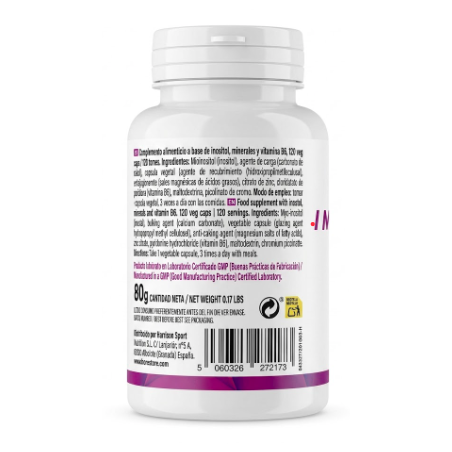 Inositol en cápsulas 500 MG - HSN  120 cápsula vegetales